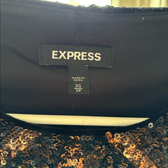 Black and gold sequin Express dress - Picture 2 of 2
